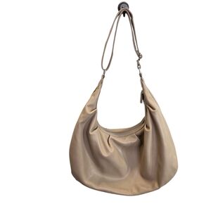 Essaim vegan soft leather large Taupe Hobo Bag